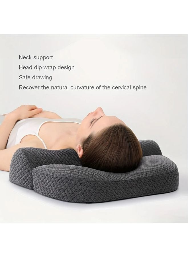 Ergonomic Neck Support Pillow For Cervical Relief 1pc Contoured Design For Spinal Alignment - Image 4
